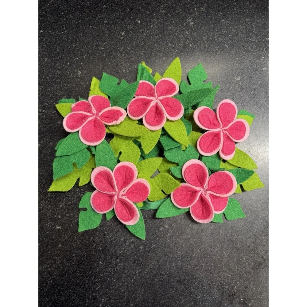 Disney Hanna Andersson Moana Flower Crown Felt Plumeria Headband Costume
